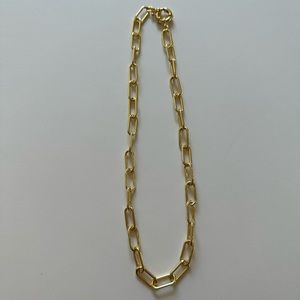 Uncommon James gold chunky chain link paperclip necklace
